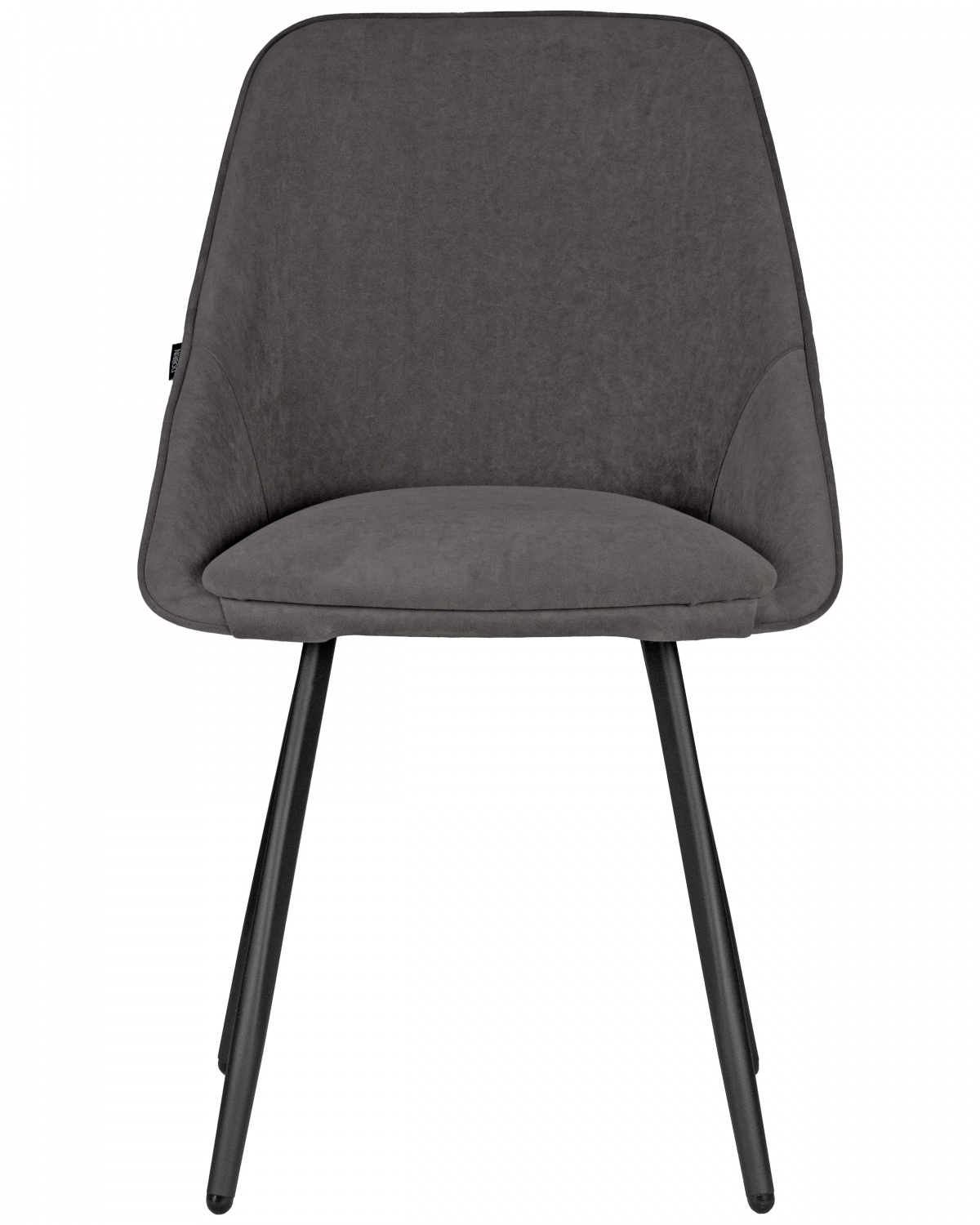 Стул обеденный DOBRIN STELLA, ЭМАЛЬ ЧЕРНЫЙ МУАР велюр Catania Chocolate