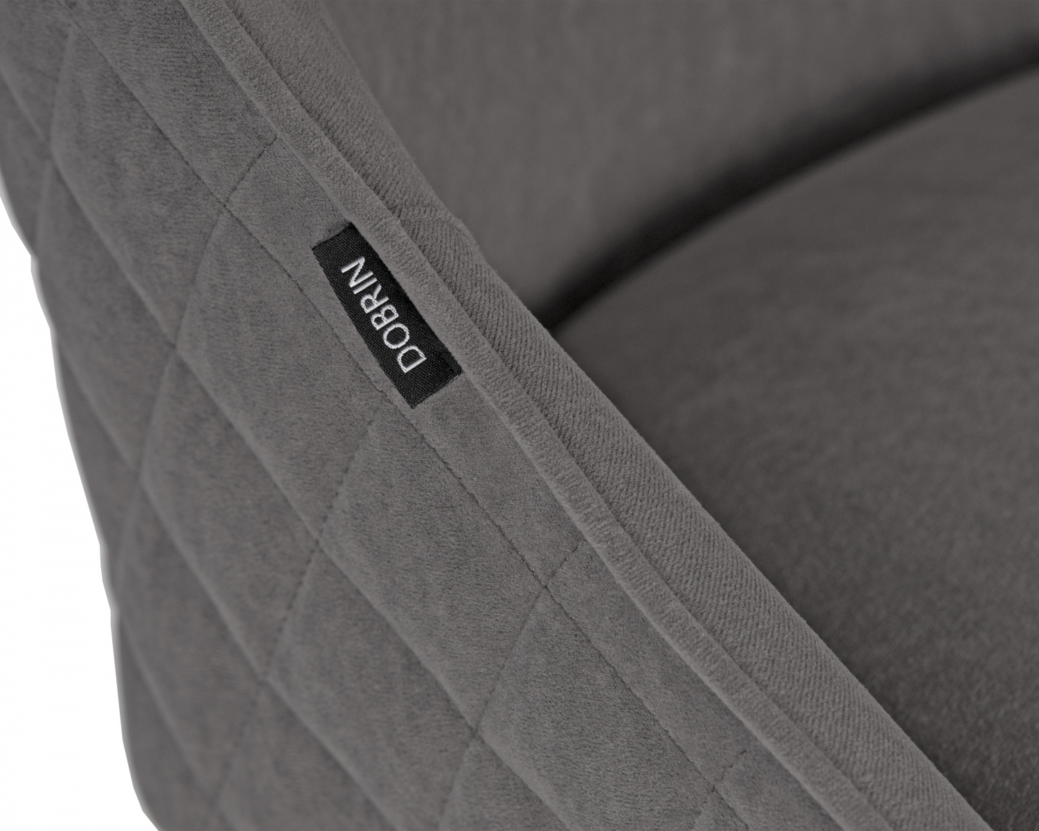 Стул обеденный DOBRIN STELLA, ЭМАЛЬ ЧЕРНЫЙ МУАР велюр Catania Chocolate