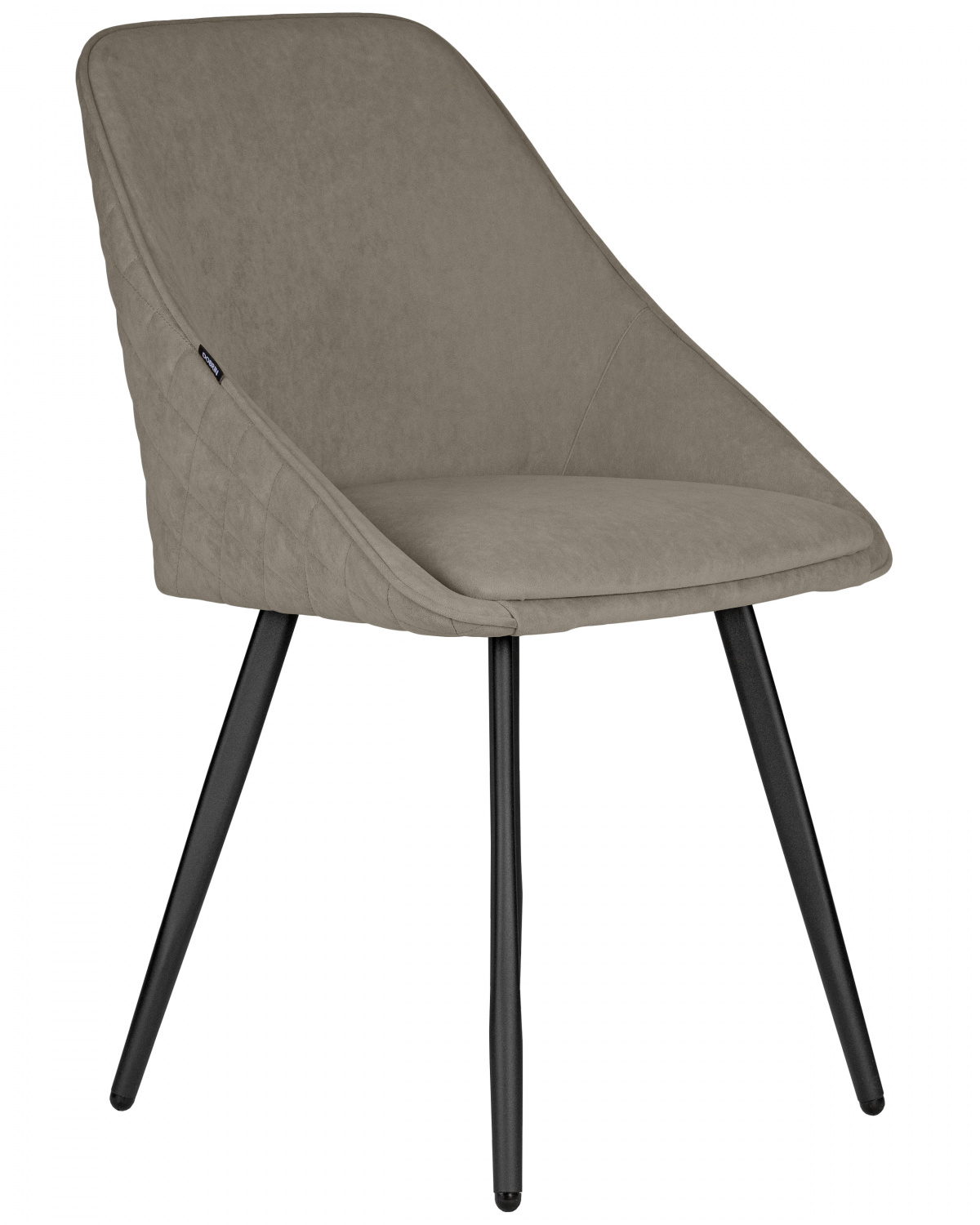 Стул обеденный DOBRIN STELLA, ЭМАЛЬ ЧЕРНЫЙ МУАР велюр Catania Cocoa