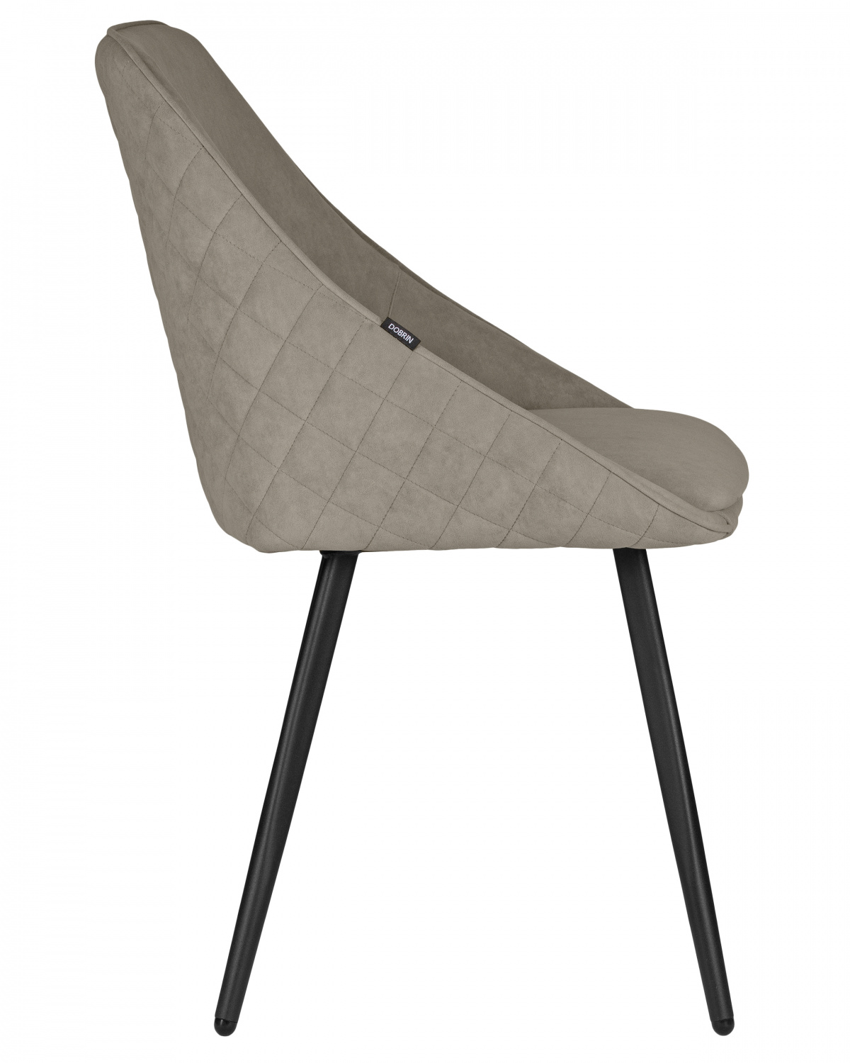 Стул обеденный DOBRIN STELLA, ЭМАЛЬ ЧЕРНЫЙ МУАР велюр Catania Cocoa