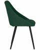 Стул обеденный DOBRIN STELLA, ЭМАЛЬ ЧЕРНЫЙ МУАР велюр Catania Izumrud