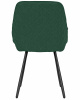 Стул обеденный DOBRIN STELLA, ЭМАЛЬ ЧЕРНЫЙ МУАР велюр Catania Izumrud