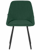 Стул обеденный DOBRIN STELLA, ЭМАЛЬ ЧЕРНЫЙ МУАР велюр Catania Izumrud