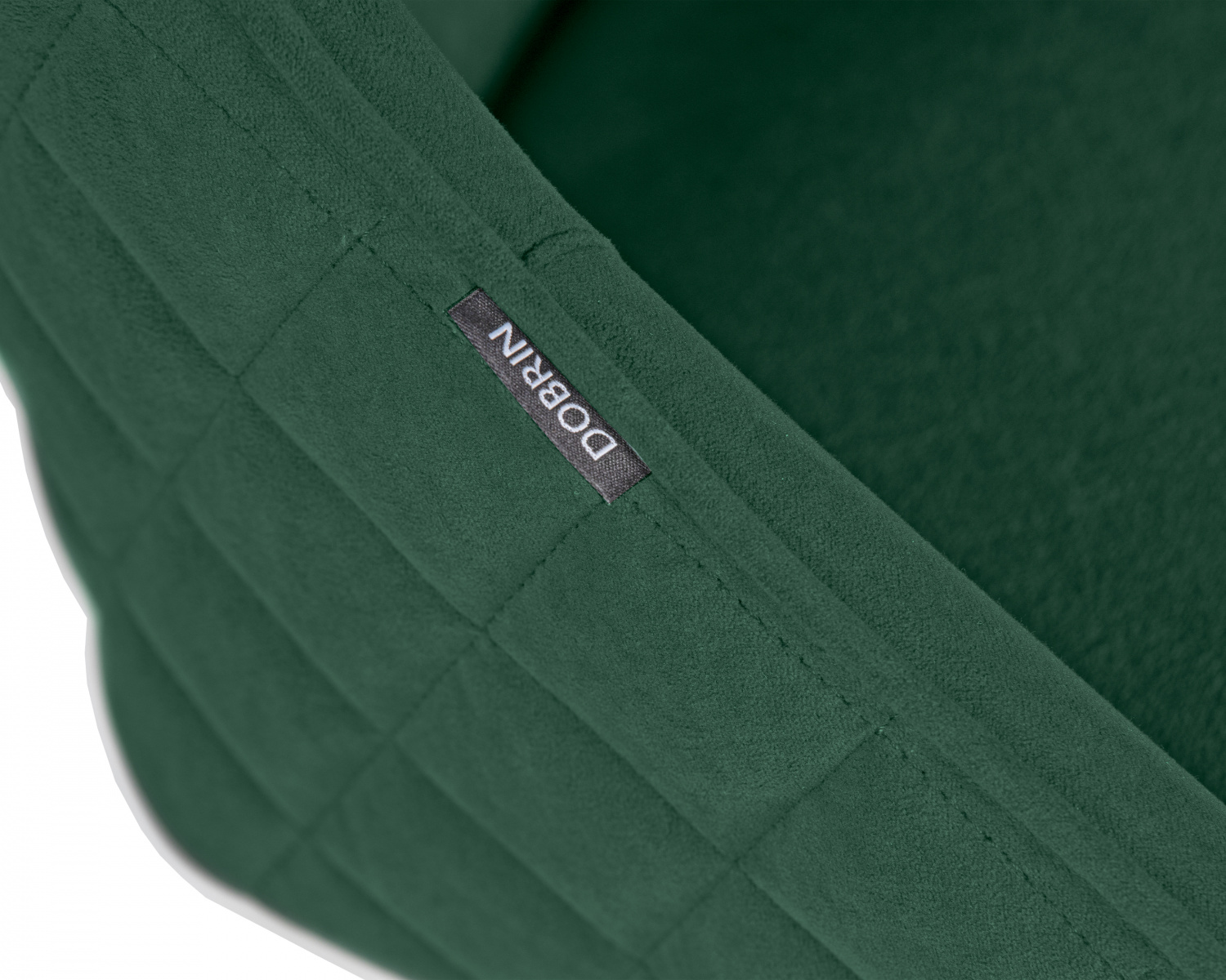 Стул обеденный DOBRIN STELLA, ЭМАЛЬ ЧЕРНЫЙ МУАР велюр Catania Izumrud