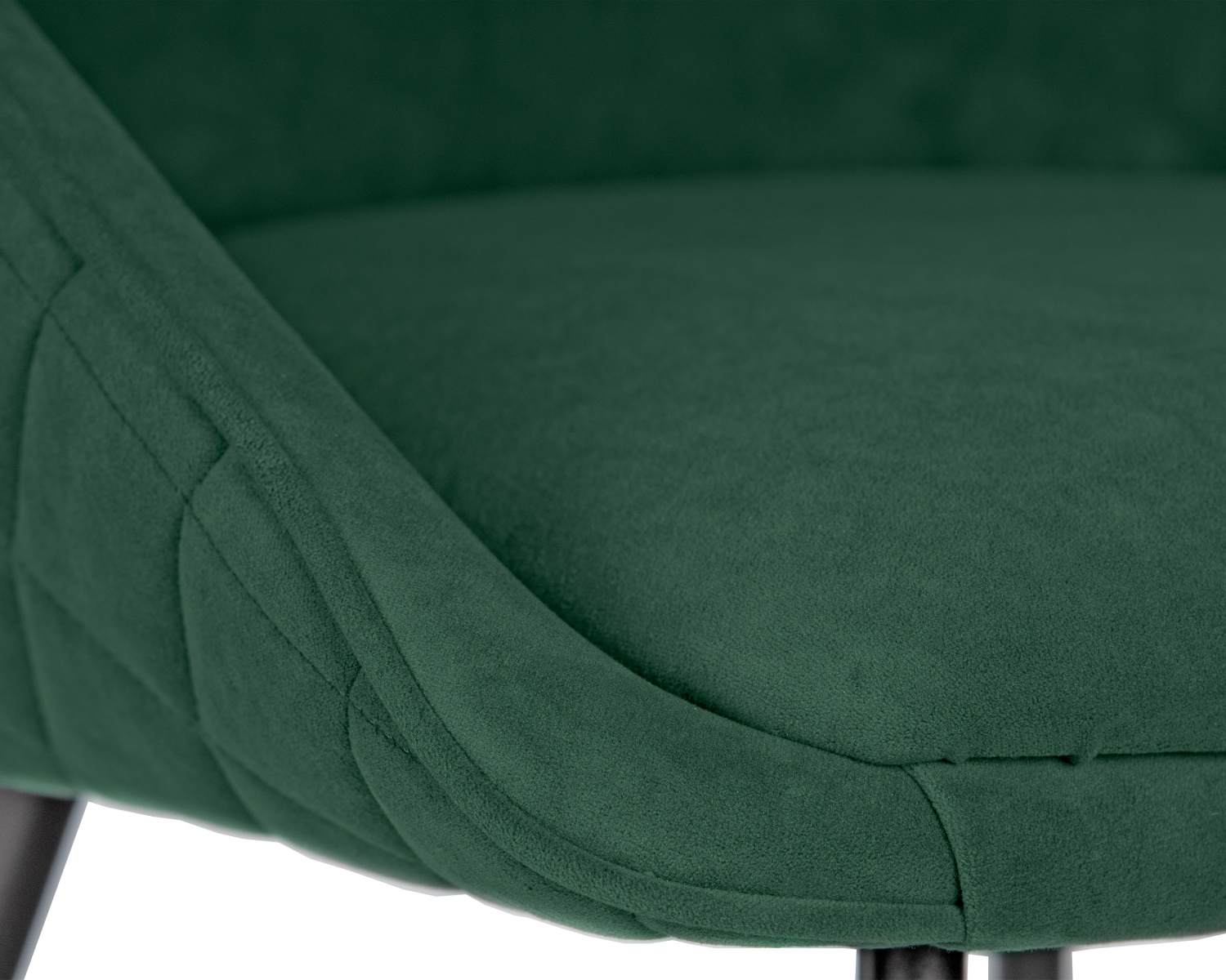 Стул обеденный DOBRIN STELLA, ЭМАЛЬ ЧЕРНЫЙ МУАР велюр Catania Izumrud