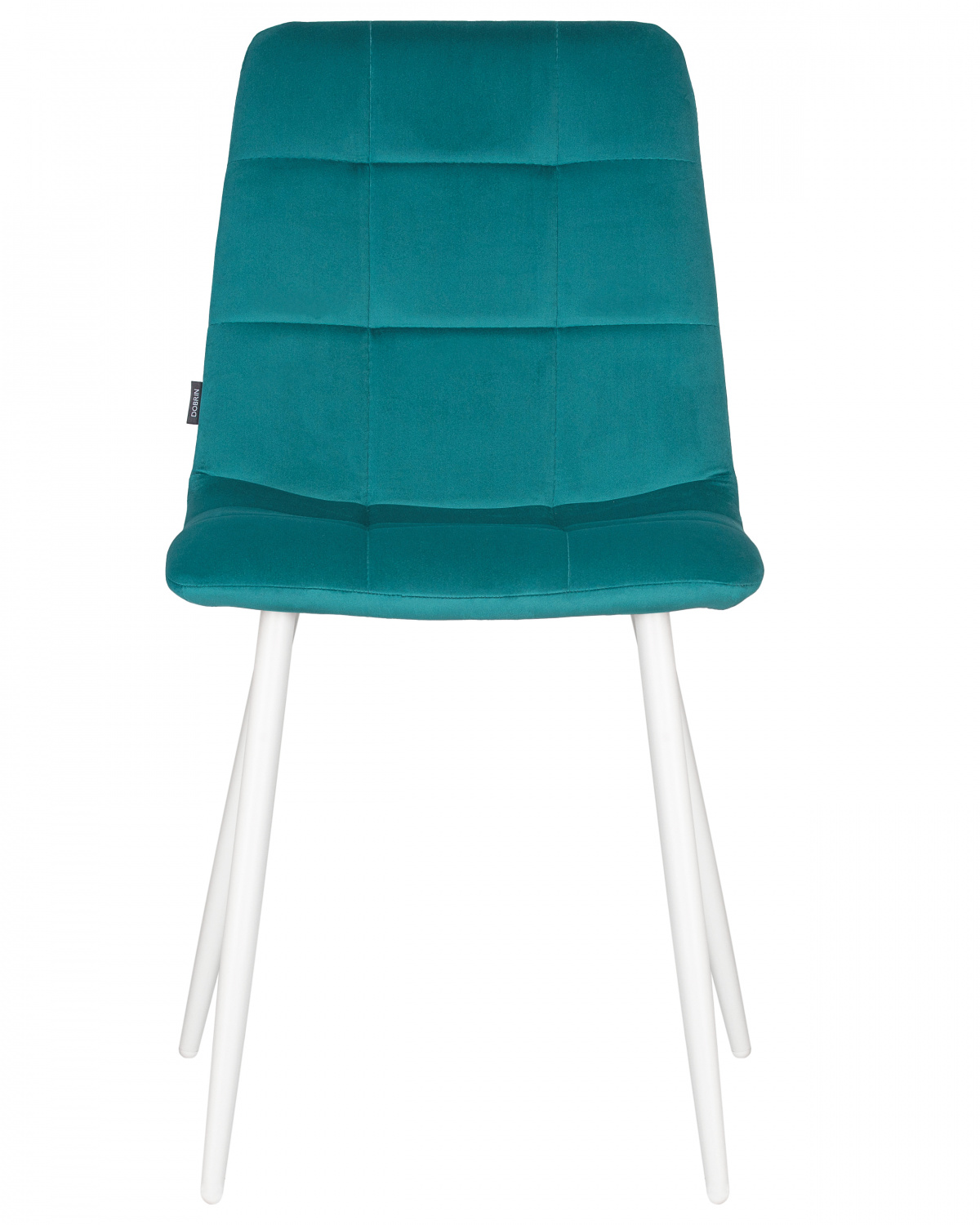 Стул обеденный DOBRIN CHILLY, Морской волны Holland 56, основание белое