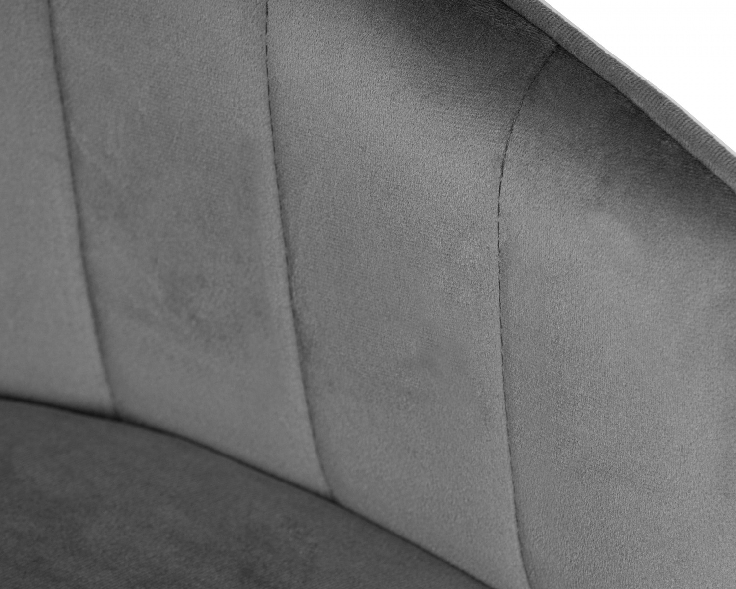 Стул барный DOBRIN DARCY BLACK, серый велюр (1922-19)