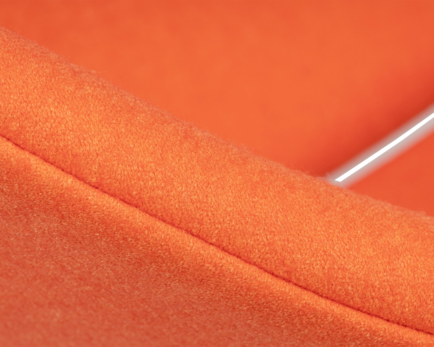 Кресло дизайнерское DOBRIN EMILY, оранжевая ткань AF, хромированная сталь