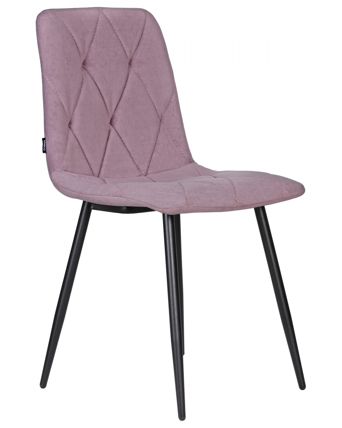 Стул обеденный DOBRIN CHILLY ROMBO, Лавандовый Simple 48, основание черное