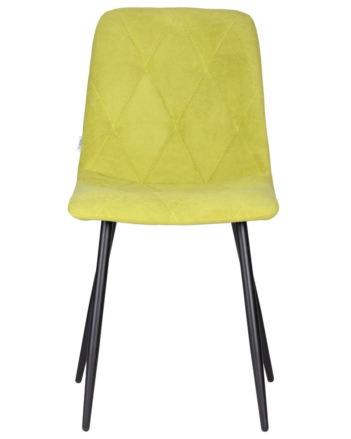 Стул обеденный DOBRIN CHILLY ROMBO, Лайм Simple 14, основание черное