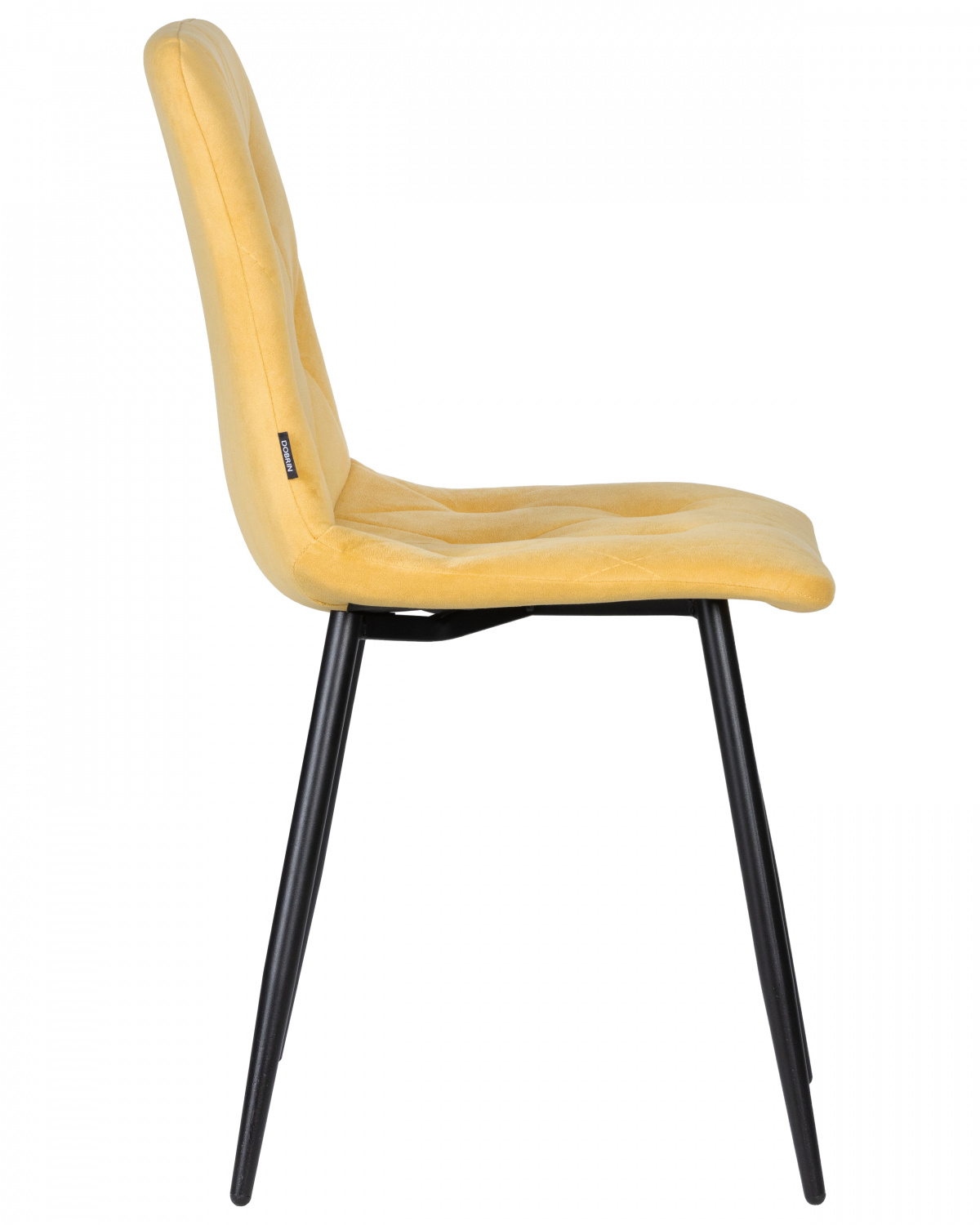 Стул обеденный DOBRIN CHILLY ROMBO, Горчичный Simple 15, основание черное
