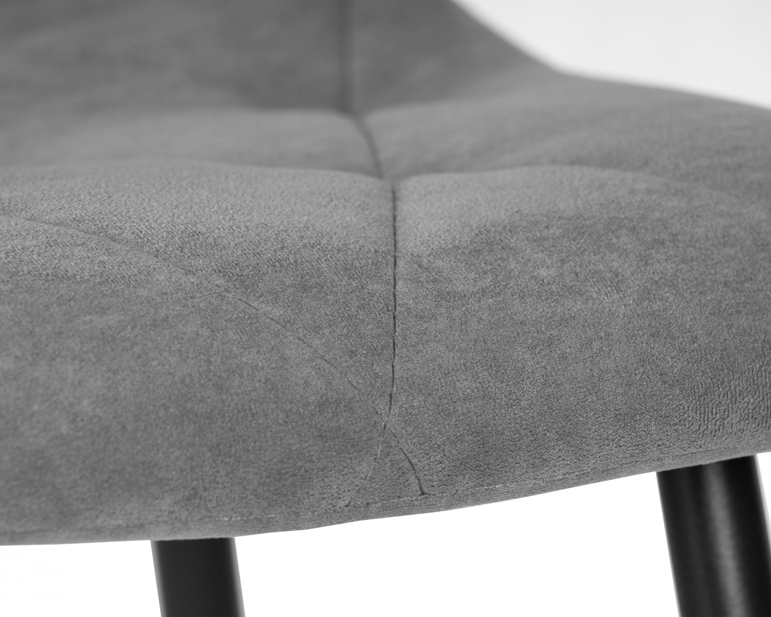 Стул обеденный DOBRIN CHILLY ROMBO, Серый Simple 33, основание черное