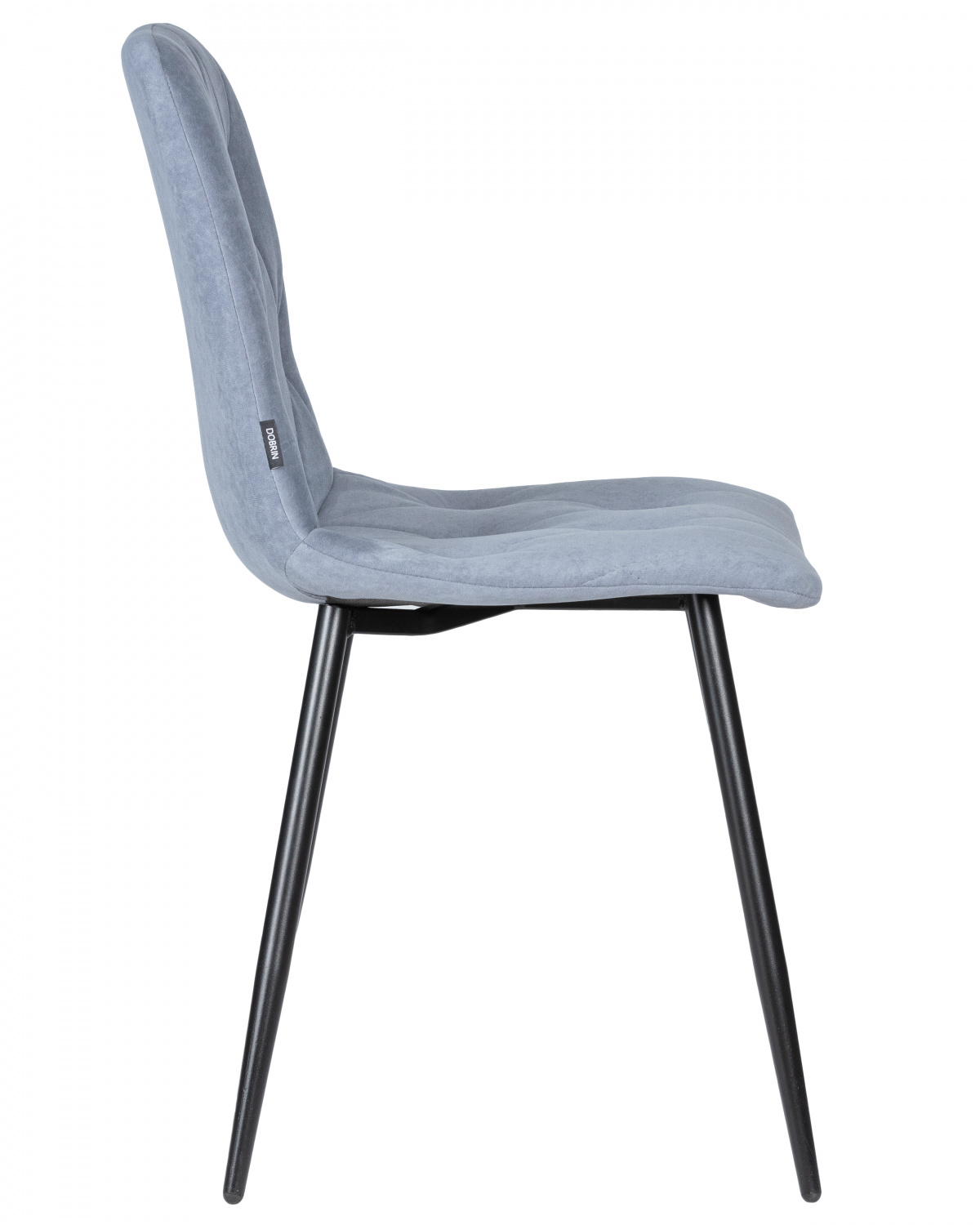 Стул обеденный DOBRIN CHILLY ROMBO, Серо-голубой Simple 26, основание черное