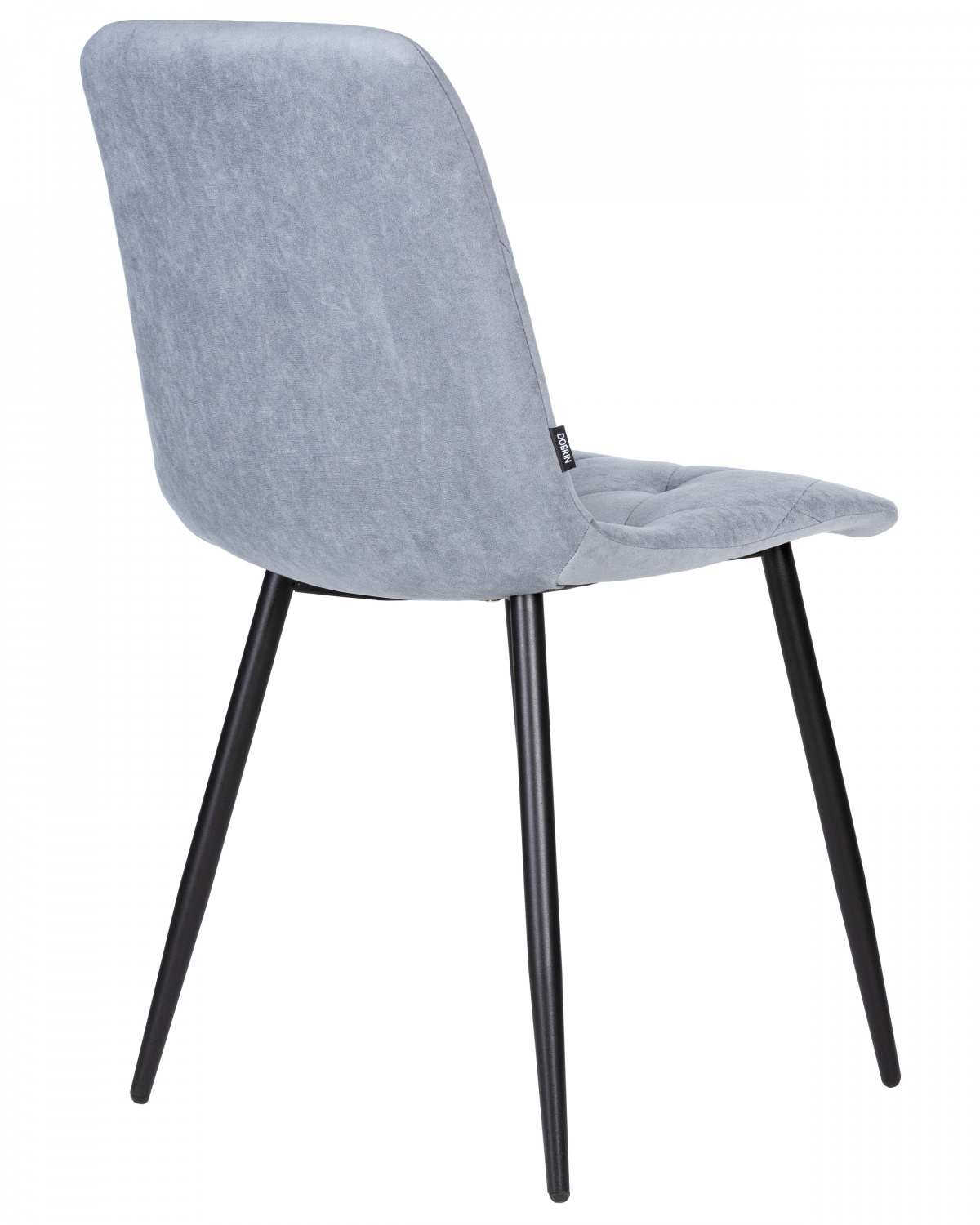 Стул обеденный DOBRIN CHILLY ROMBO, Серо-голубой Simple 26, основание черное