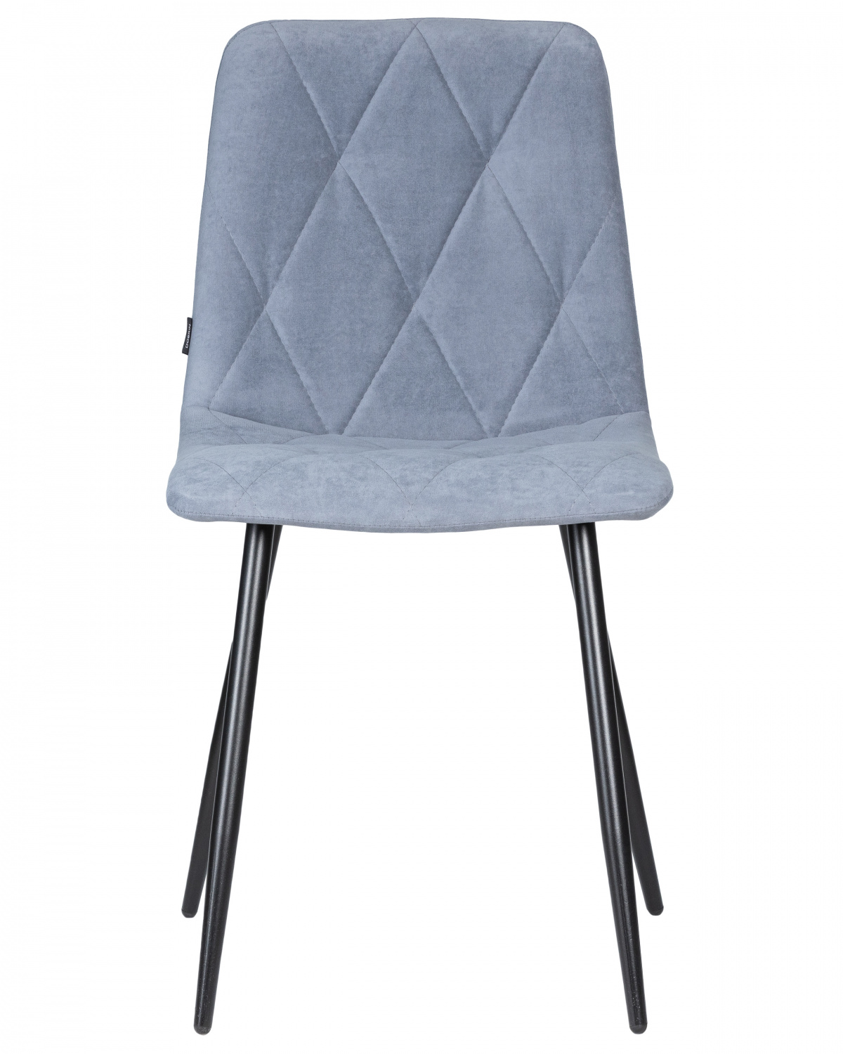 Стул обеденный DOBRIN CHILLY ROMBO, Серо-голубой Simple 26, основание черное