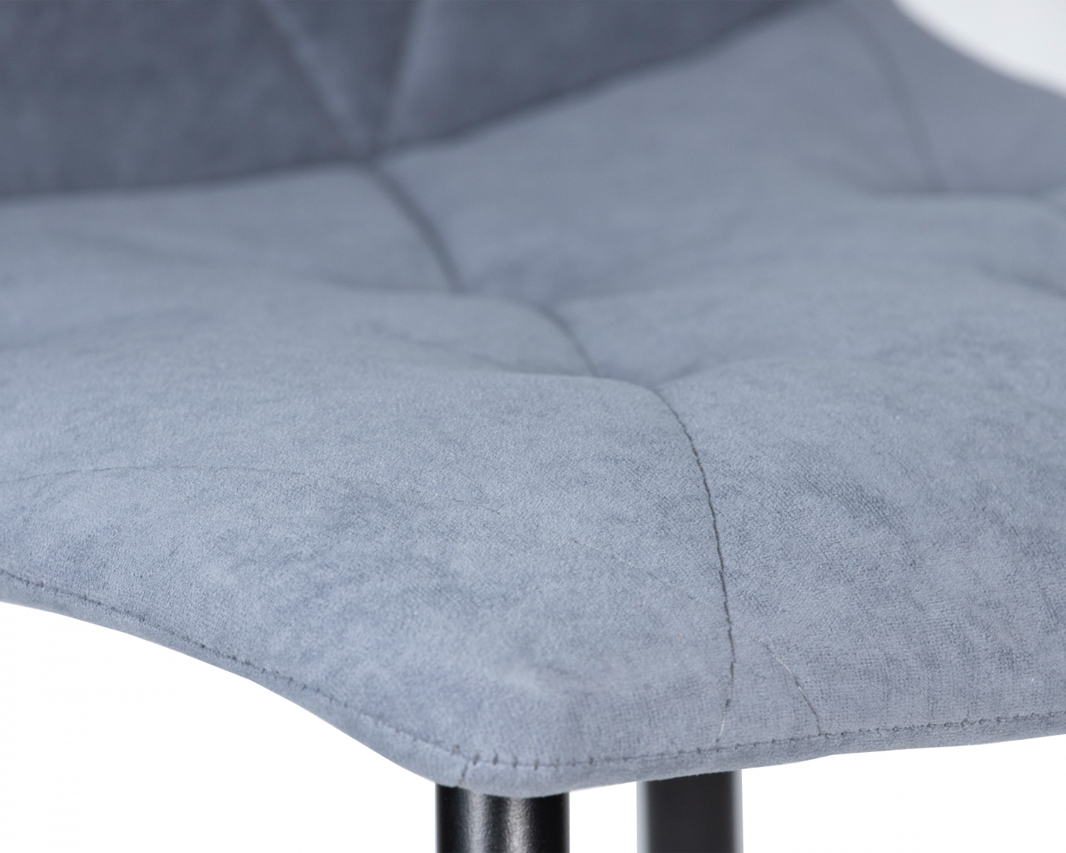 Стул обеденный DOBRIN CHILLY ROMBO, Серо-голубой Simple 26, основание черное