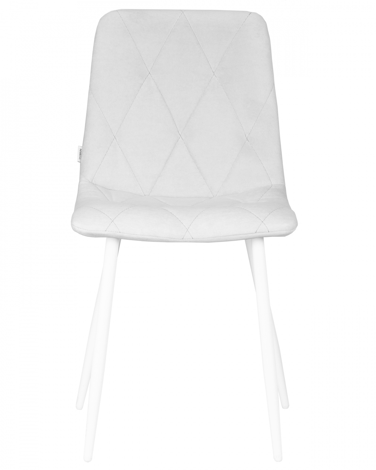 Стул обеденный DOBRIN CHILLY ROMBO, Светло-серый Simple 29, основание белое