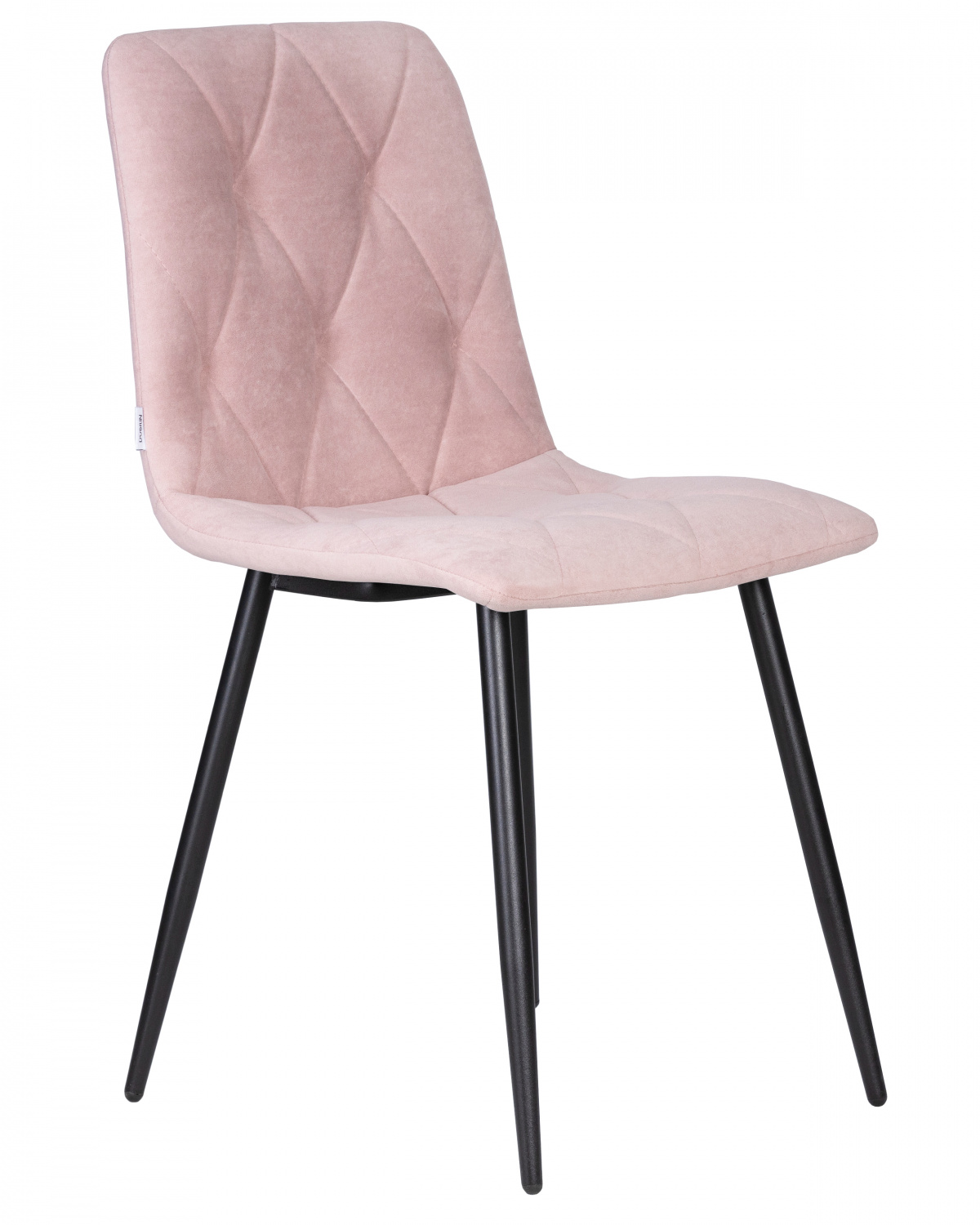 Стул обеденный DOBRIN CHILLY ROMBO, Розовый Simple 03, основание черное