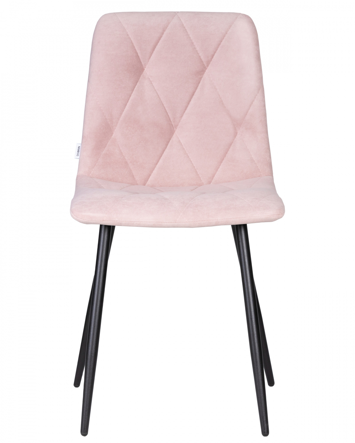 Стул обеденный DOBRIN CHILLY ROMBO, Розовый Simple 03, основание черное