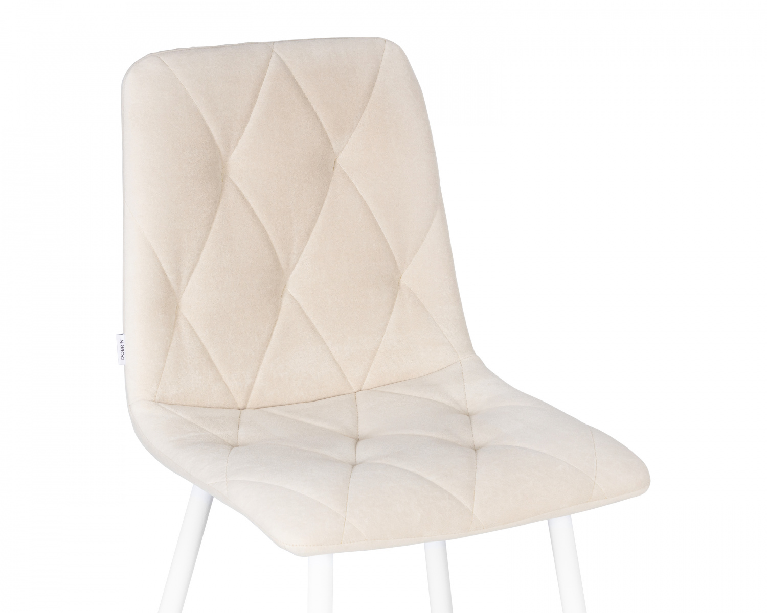 Стул обеденный DOBRIN CHILLY ROMBO, Бежевый Simple 44, основание белое