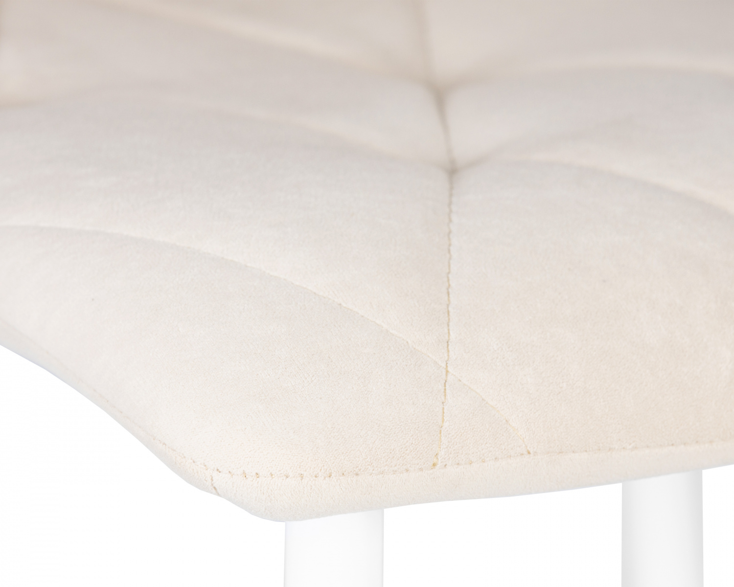 Стул обеденный DOBRIN CHILLY ROMBO, Бежевый Simple 44, основание белое