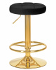 Табурет барный DOBRIN BRUNO GOLD, черный велюр (MJ9-101)