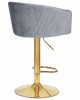 Стул барный DOBRIN DARCY GOLD, серый велюр (1922-19)