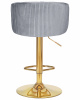 Стул барный DOBRIN DARCY GOLD, серый велюр (1922-19)