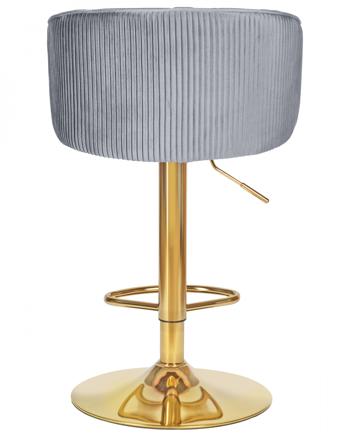 Стул барный DOBRIN DARCY GOLD, серый велюр (1922-19)