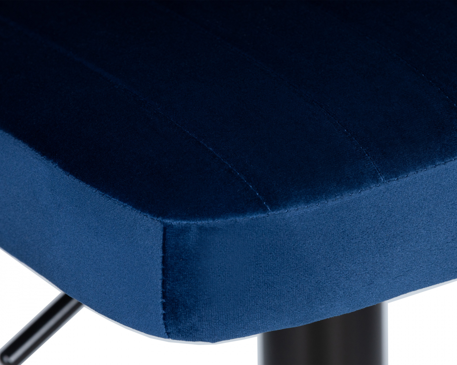 Стул барный DOBRIN CHARLY BLACK, синий велюр (MJ9-117)