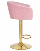 Стул барный DOBRIN DARCY GOLD, розовый велюр (1922-16)
