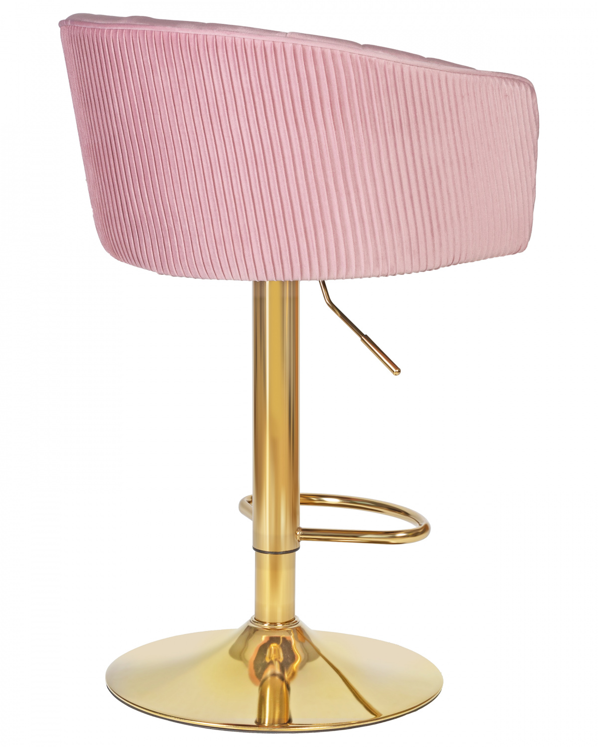 Стул барный DOBRIN DARCY GOLD, розовый велюр (1922-16)