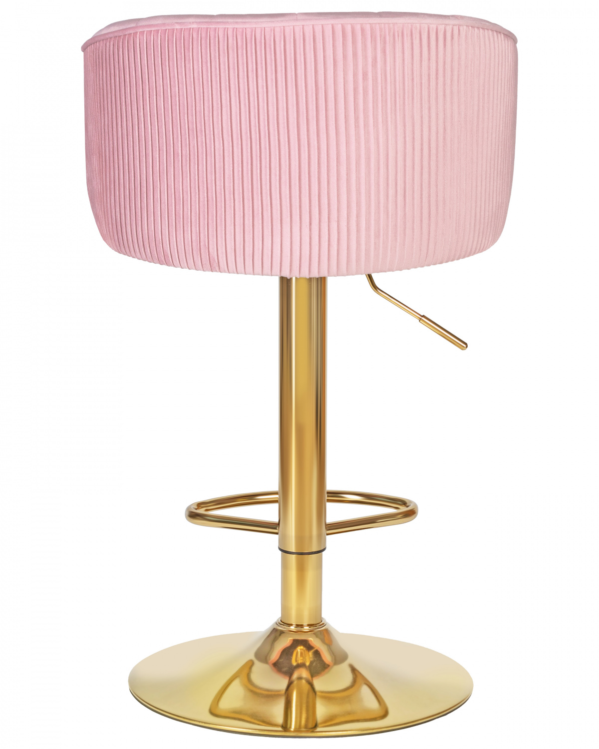 Стул барный DOBRIN DARCY GOLD, розовый велюр (1922-16)