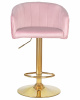 Стул барный DOBRIN DARCY GOLD, розовый велюр (1922-16)