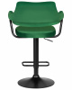 Стул барный DOBRIN CHARLY BLACK, зеленый велюр (MJ9-88)
