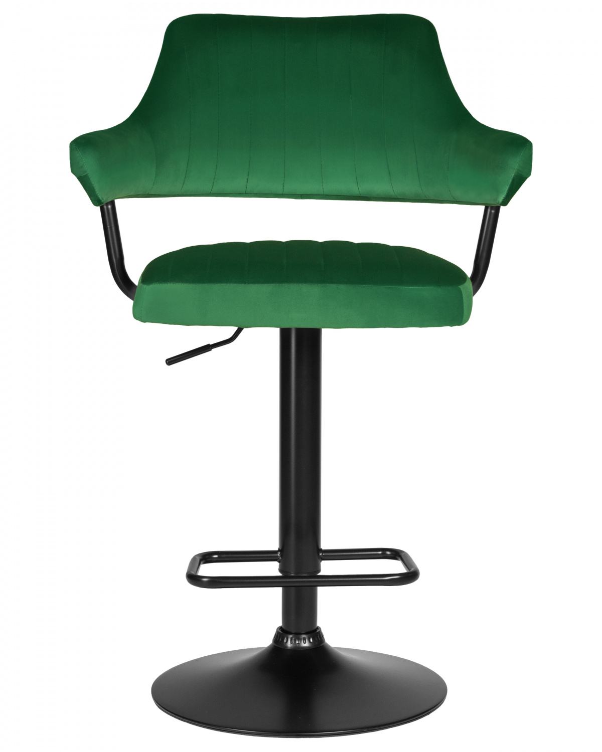 Стул барный DOBRIN CHARLY BLACK, зеленый велюр (MJ9-88)