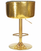 Стул барный DOBRIN DARCY GOLD SHINY, черный велюр с золотыми пайетками