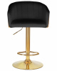 Стул барный DOBRIN DARCY GOLD SHINY, черный велюр с золотыми пайетками