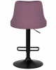 Стул барный DOBRIN JOSEPH BLACK, пудрово-сиреневый велюр (MJ9-52)