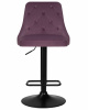 Стул барный DOBRIN JOSEPH BLACK, пудрово-сиреневый велюр (MJ9-52)
