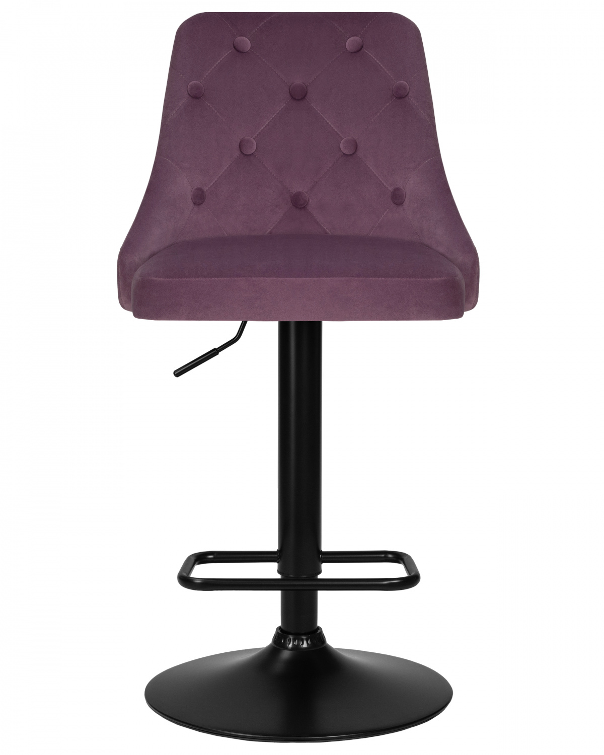 Стул барный DOBRIN JOSEPH BLACK, пудрово-сиреневый велюр (MJ9-52)