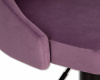 Стул барный DOBRIN JOSEPH BLACK, пудрово-сиреневый велюр (MJ9-52)
