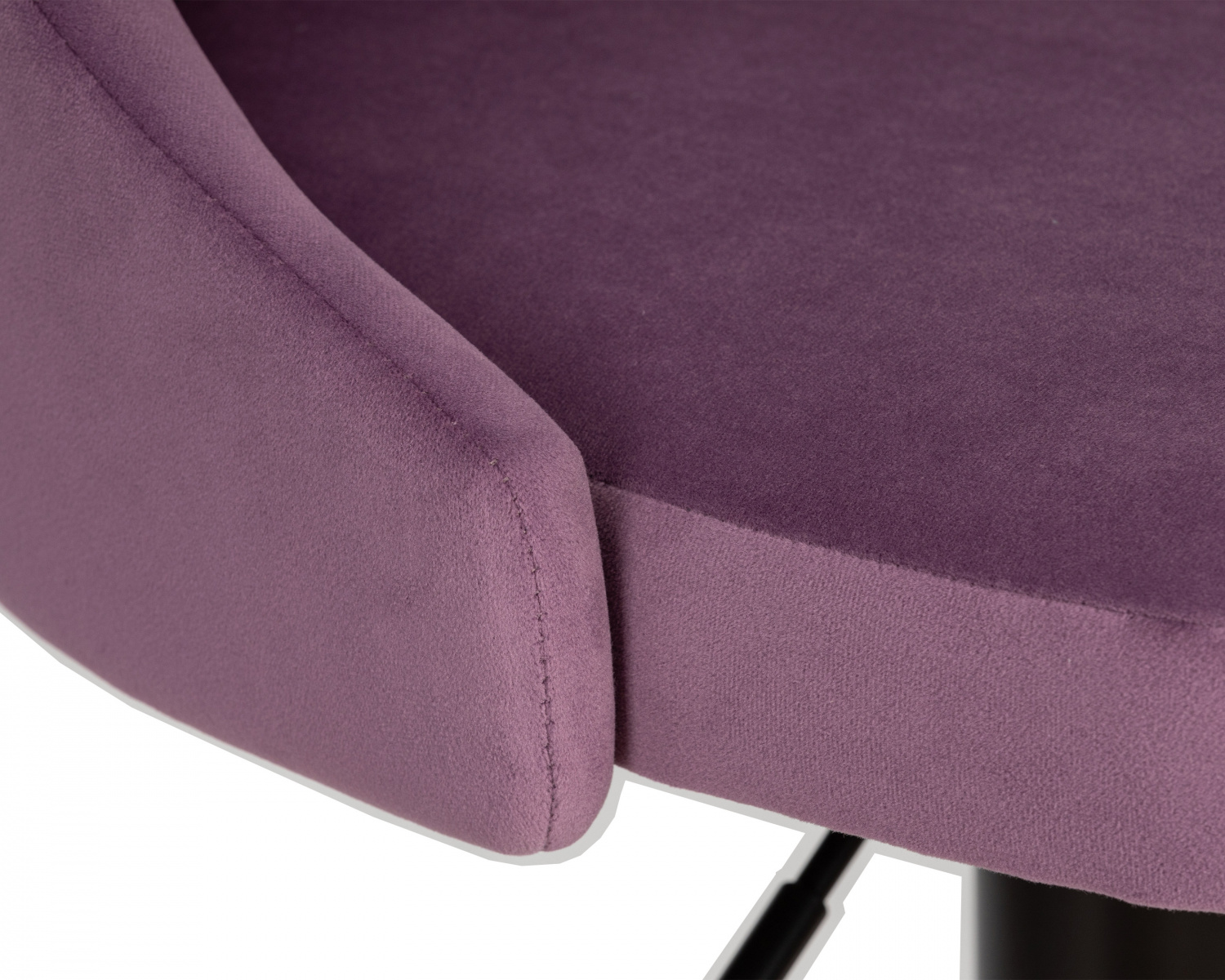 Стул барный DOBRIN JOSEPH BLACK, пудрово-сиреневый велюр (MJ9-52)