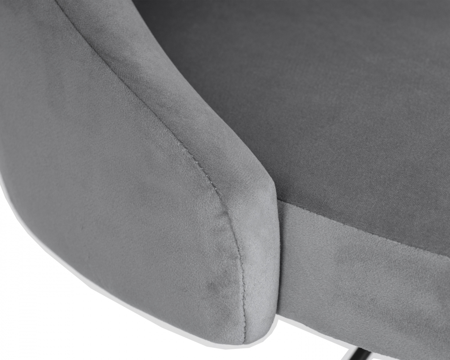 Стул барный DOBRIN JOSEPH BLACK, серый велюр (MJ9-75)