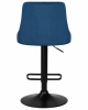Стул барный DOBRIN JOSEPH BLACK, синий велюр (MJ9-117)