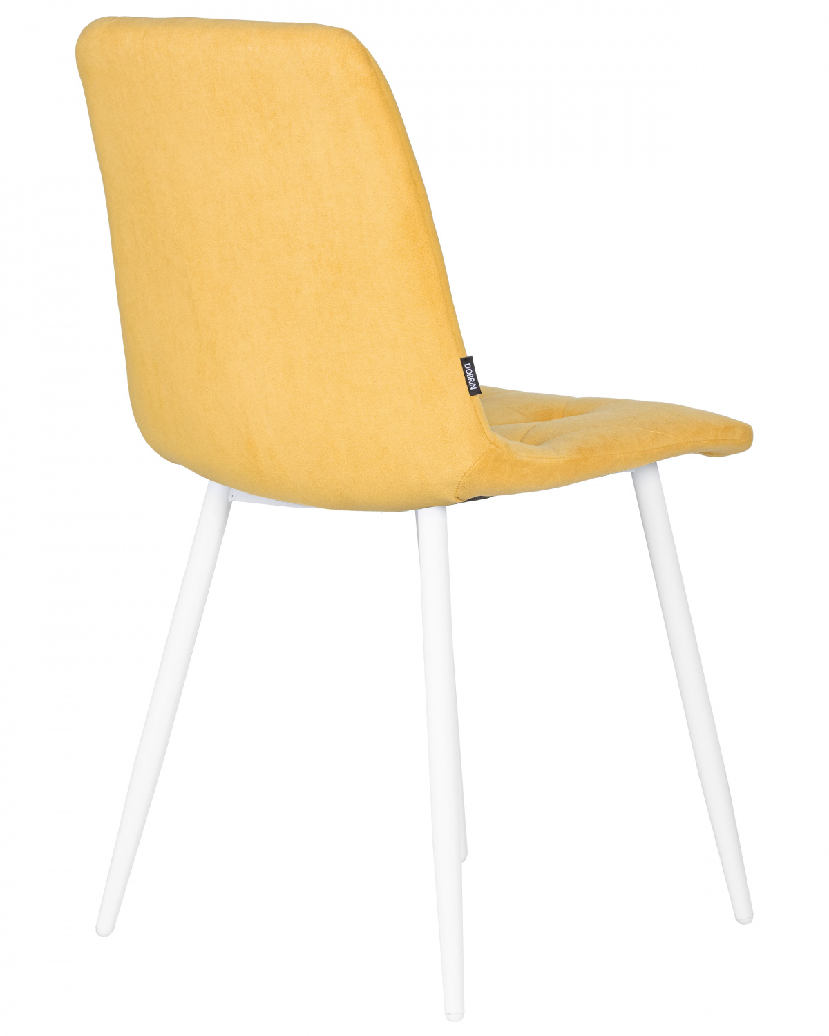 Стул обеденный DOBRIN CHILLY ROMBO, Горчичный Simple 15, основание белый