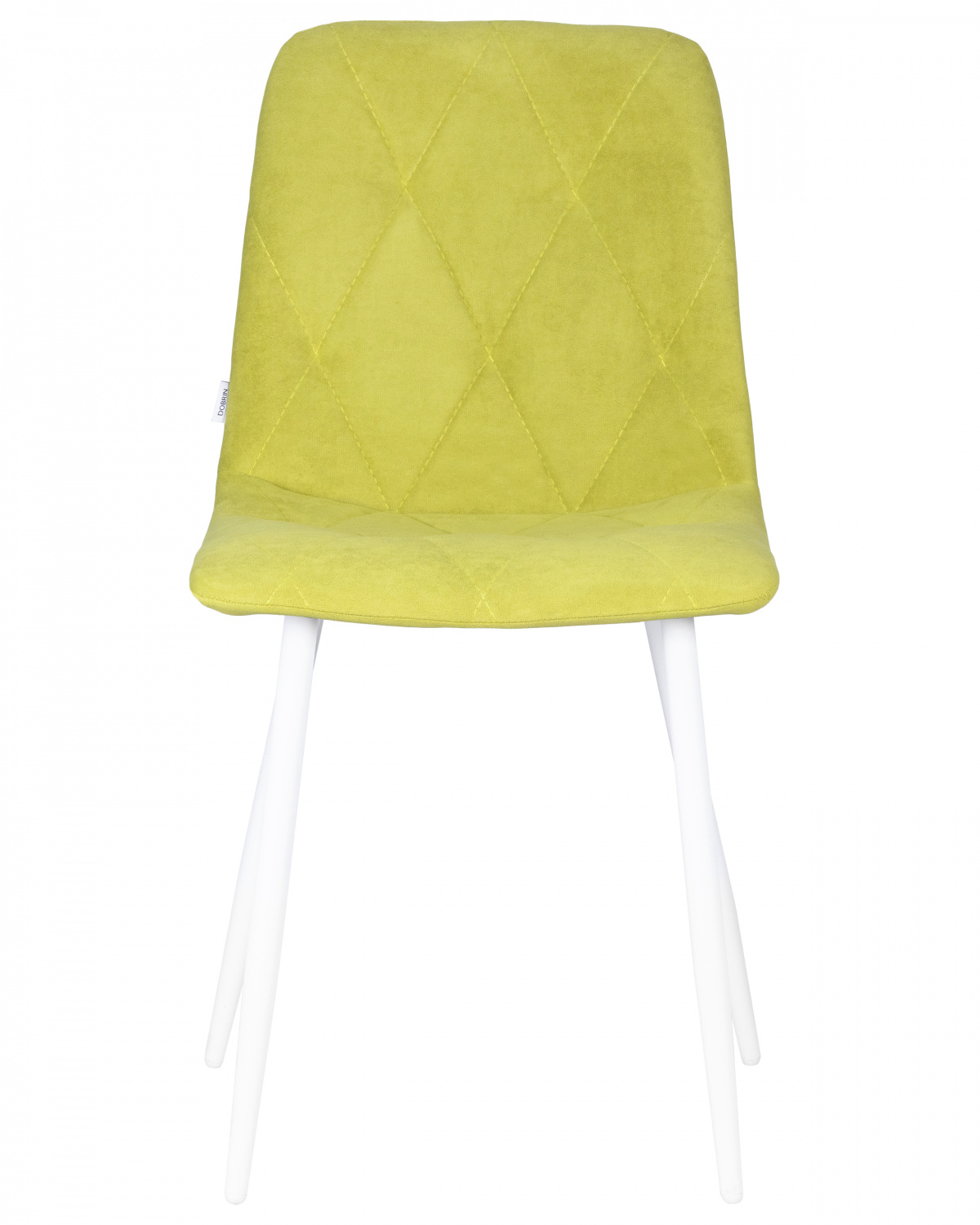 Стул обеденный DOBRIN CHILLY ROMBO, Лайм Simple 14, основание белый