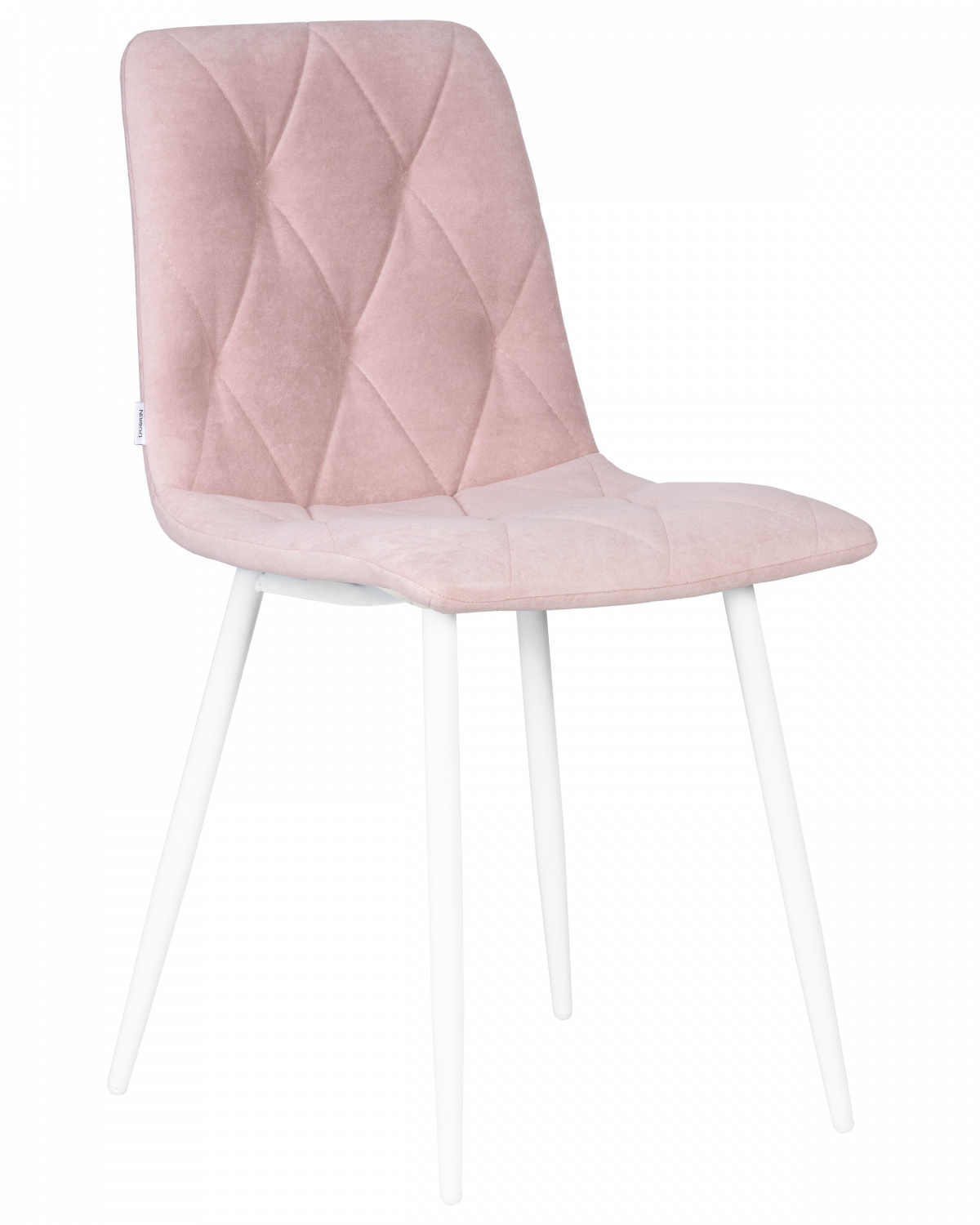 Стул обеденный DOBRIN CHILLY ROMBO, Розовый Simple 03, основание белый