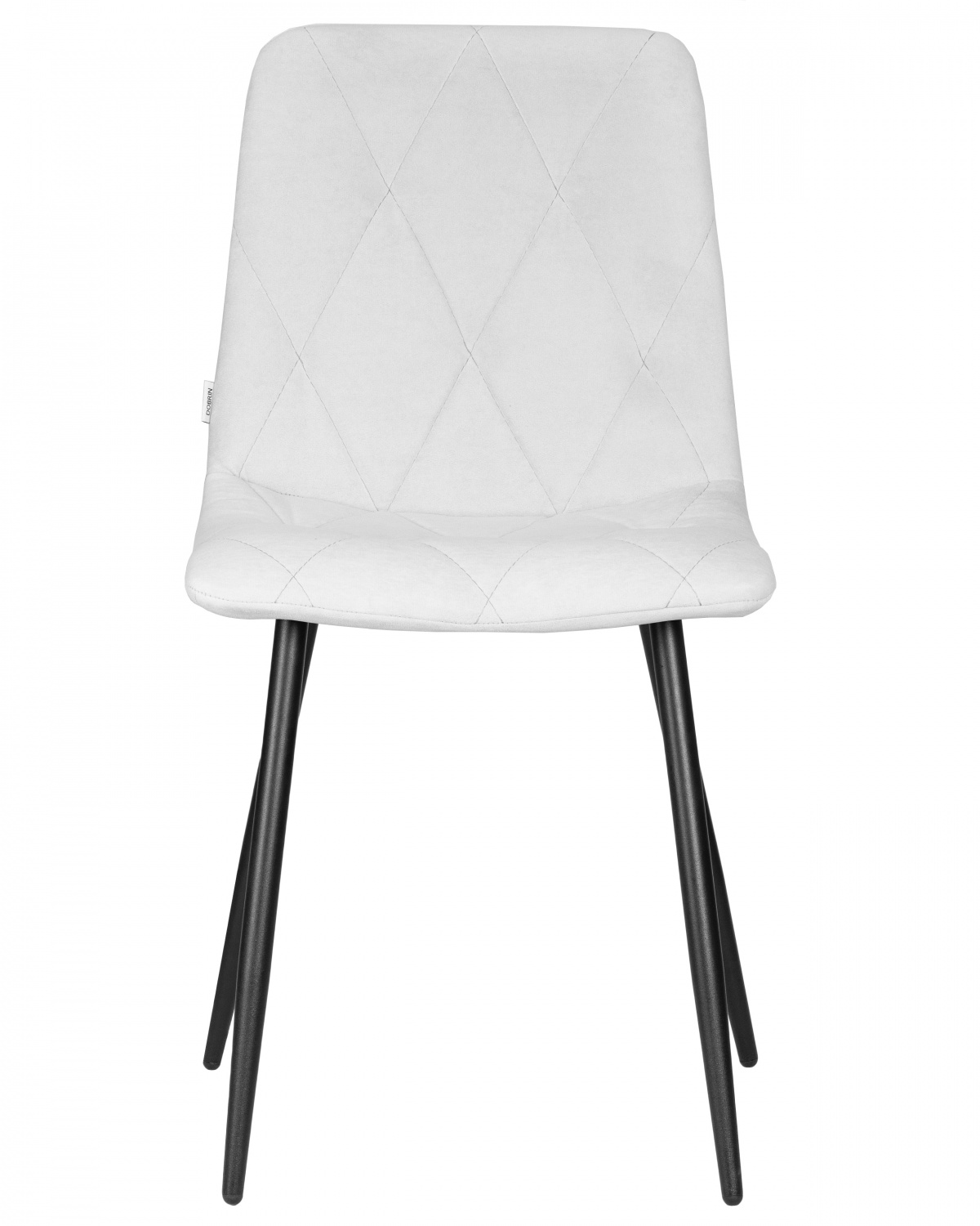 Стул обеденный DOBRIN CHILLY ROMBO, Светло-серый Simple 29, основание черный