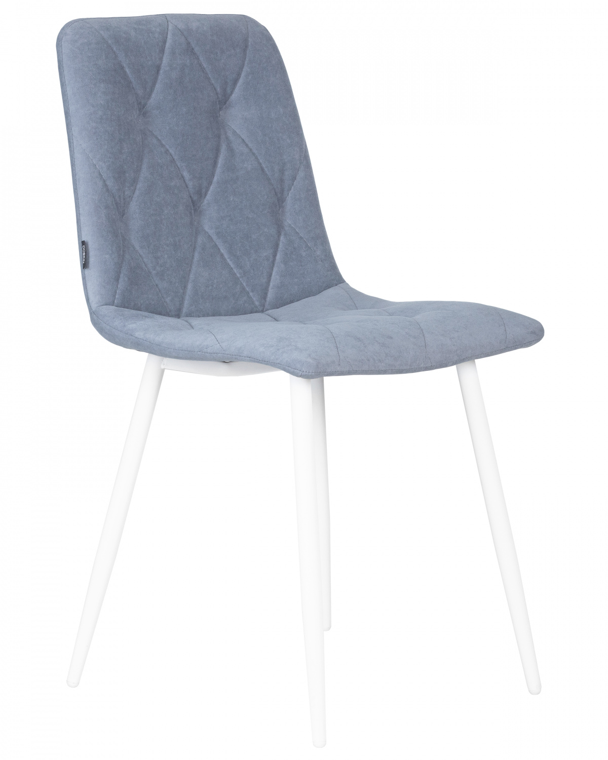 Стул обеденный DOBRIN CHILLY ROMBO, Серо-голубой Simple 26, основание белый